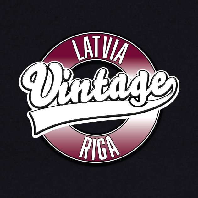 Riga Latvia vintage logo by nickemporium1